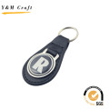 Classical Blank Metal PU Leather Key Ring with Good Price